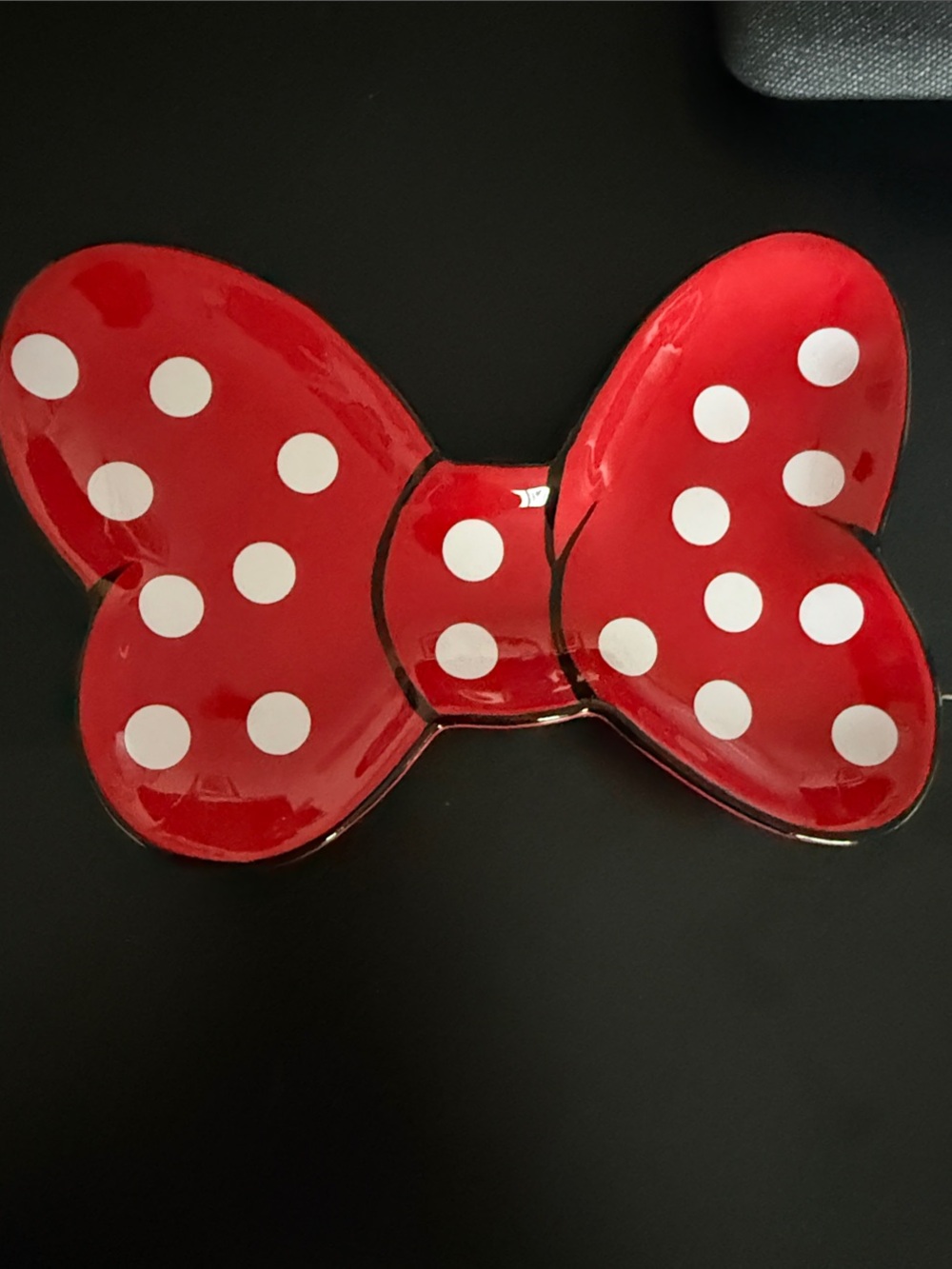 Red Polka Dot Bow Trinket Tray/Dish - Minnie Mouse *NWT